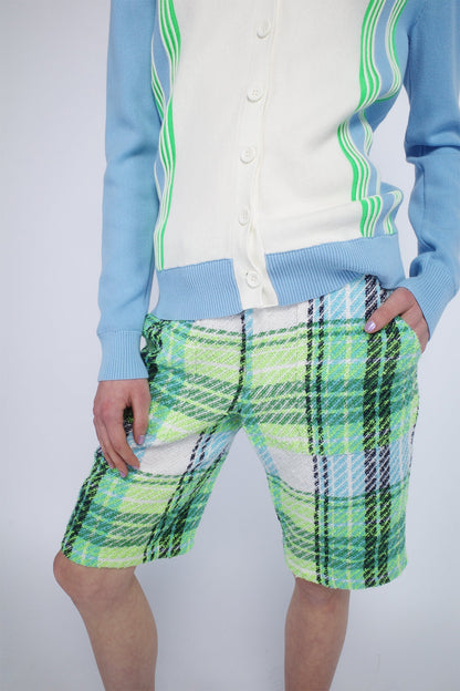Anna Sui Capri Plaid Bermuda Shorts