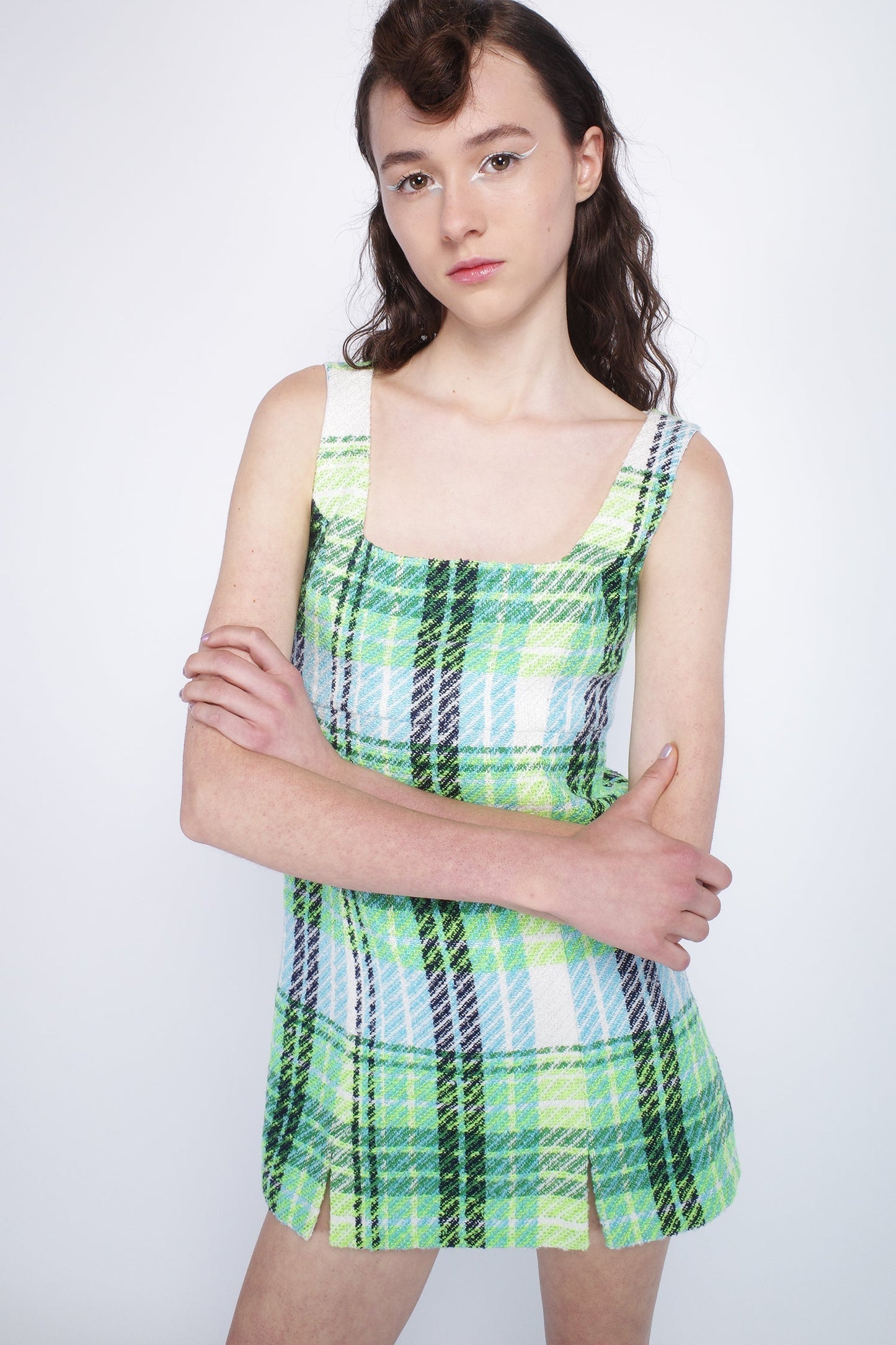 Anna Sui Capri Plaid Mini Dress