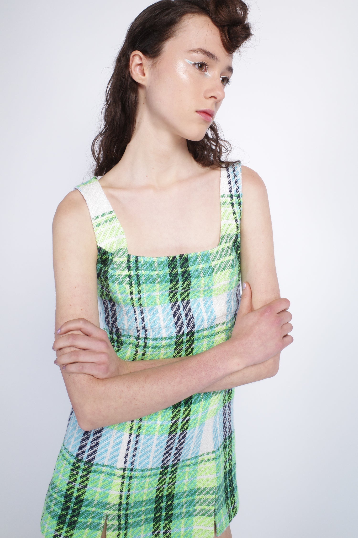 Anna Sui Capri Plaid Mini Dress