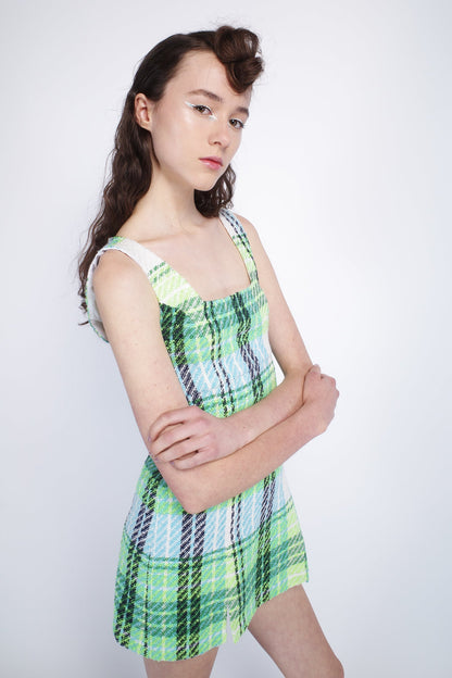 Anna Sui Capri Plaid Mini Dress
