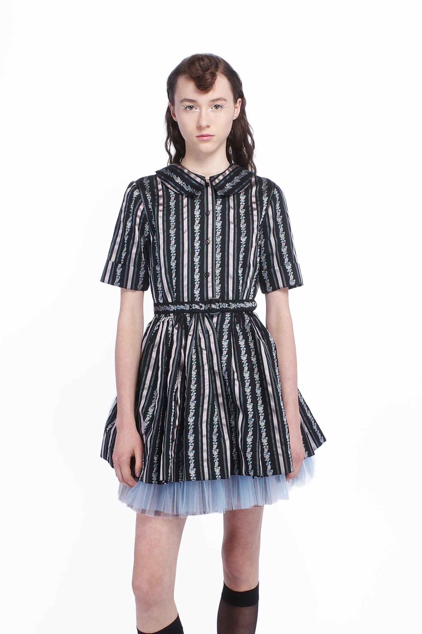 Anna Sui Ribbon Roses Belted Mini Dress