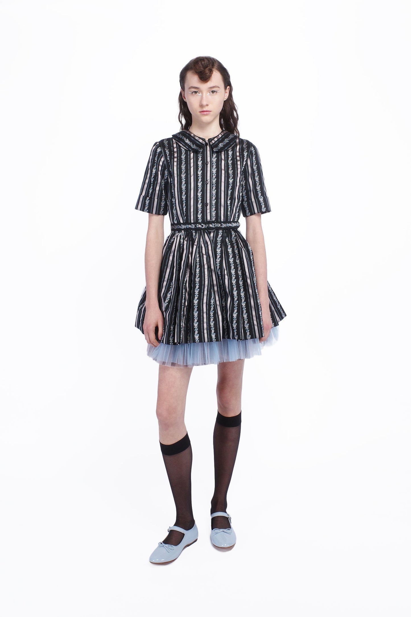 Anna Sui Ribbon Roses Belted Mini Dress