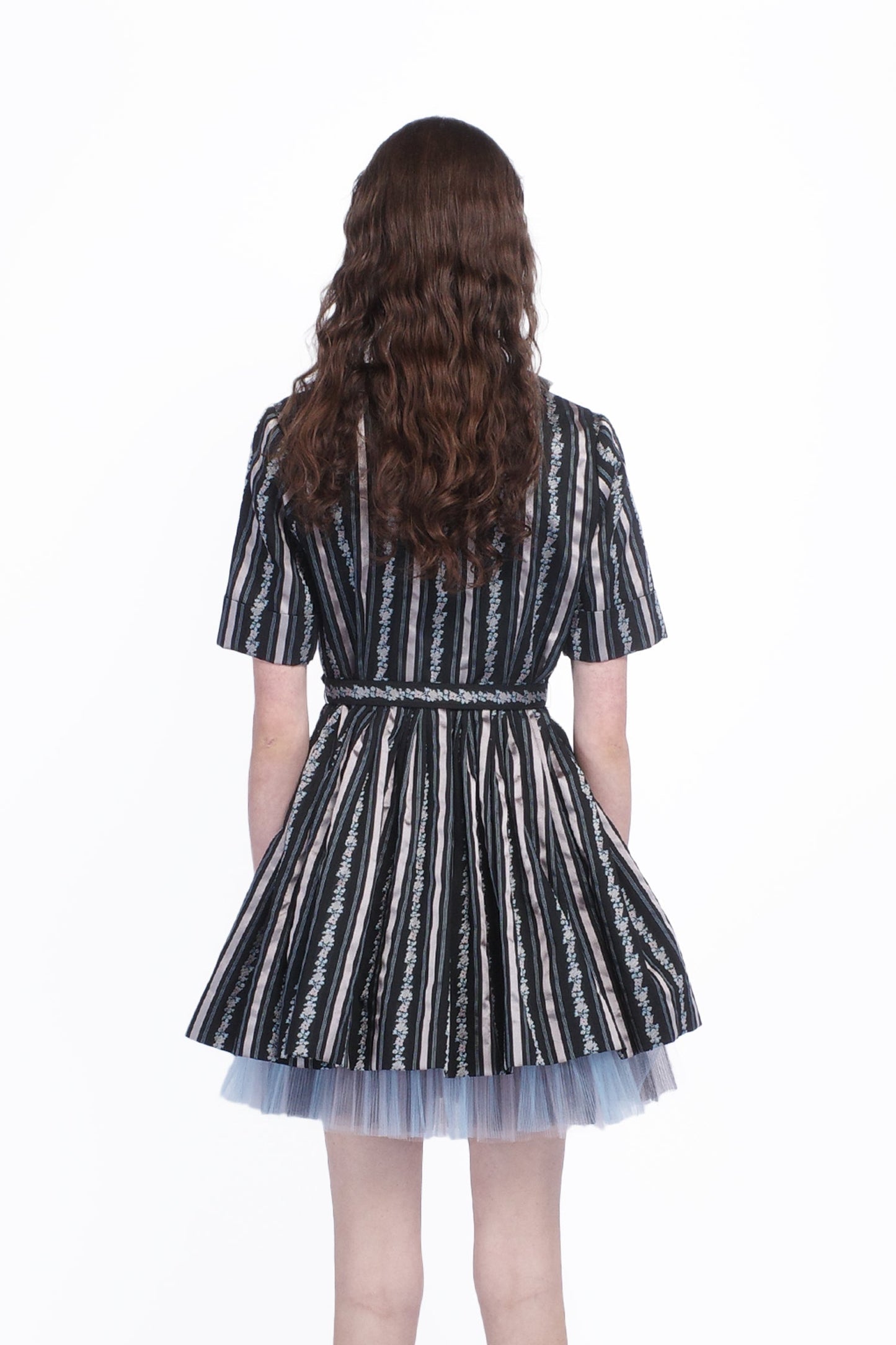 Anna Sui Ribbon Roses Belted Mini Dress