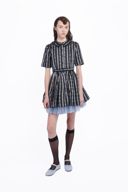 Anna Sui Ribbon Roses Belted Mini Dress