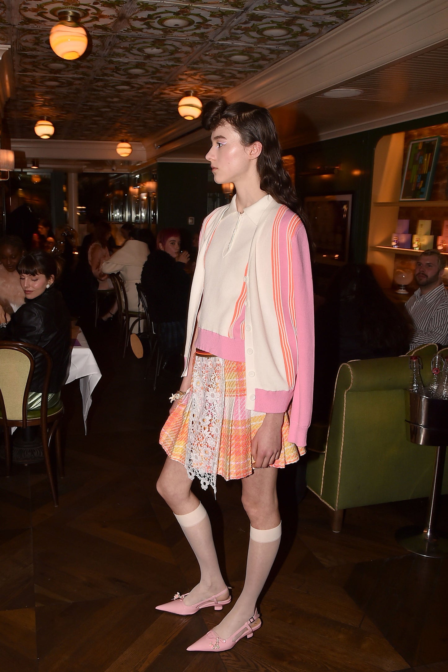 Anna Sui Amalfi Polo Knit Short Sleeve Top - Pink