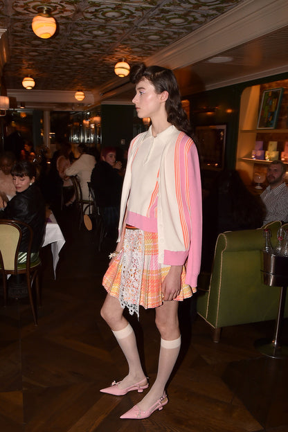 Anna Sui Amalfi Polo Knit Short Sleeve Top - Pink