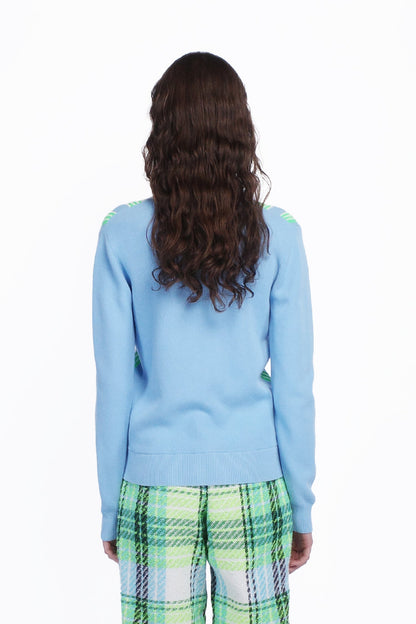 Anna Sui Amalfi Knit Cardigan - Baby Blue