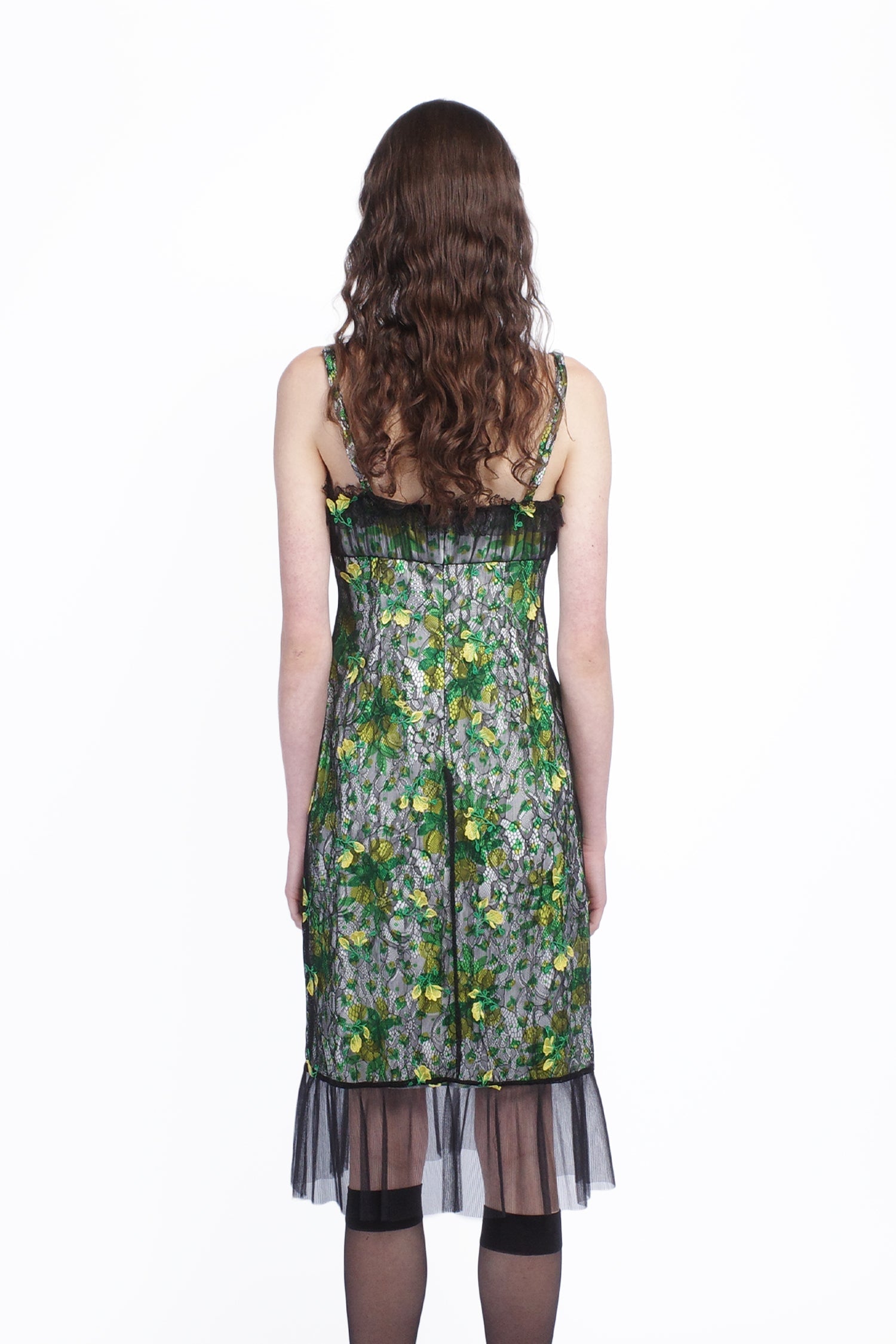 Anna Sui Rosebuds Lace Combo Slip Dress