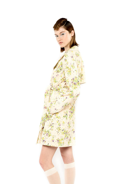 Anna Sui Rosies Posies Eyelet Trench Coat