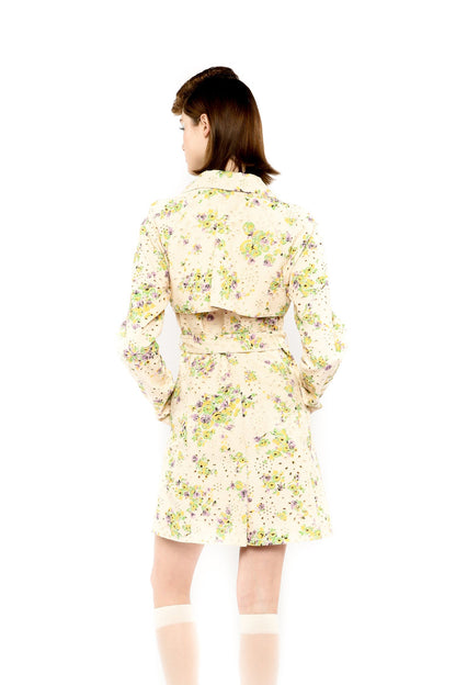Anna Sui Rosies Posies Eyelet Trench Coat