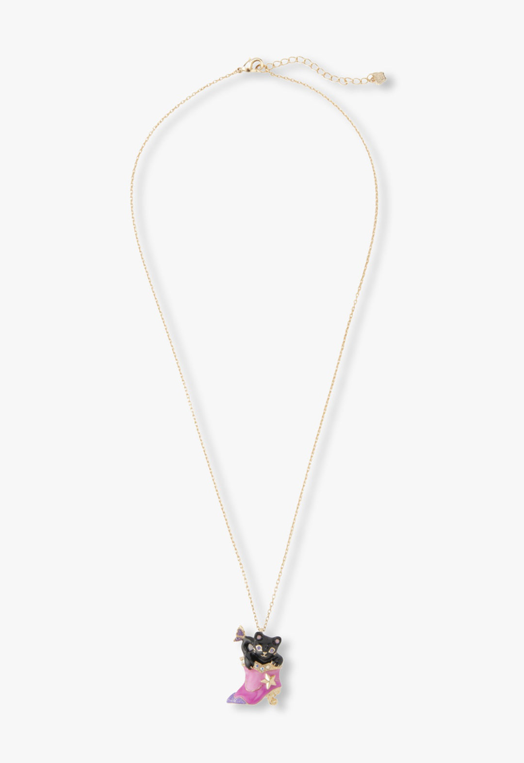 Anna Sui Mystical Cat & Butterfly Boot Necklace
