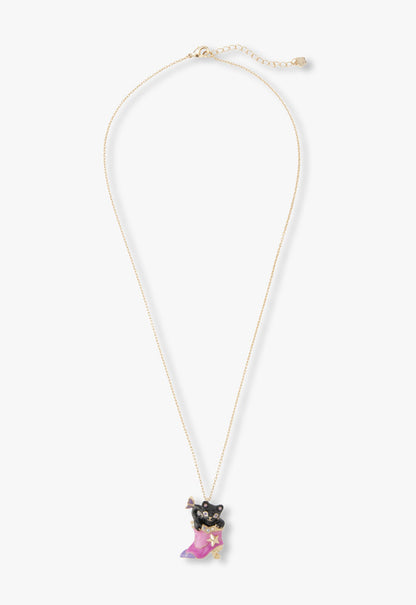Anna Sui Mystical Cat & Butterfly Boot Necklace