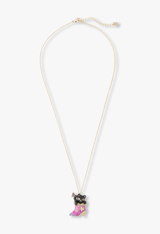Anna Sui Mystical Cat & Butterfly Boot Necklace