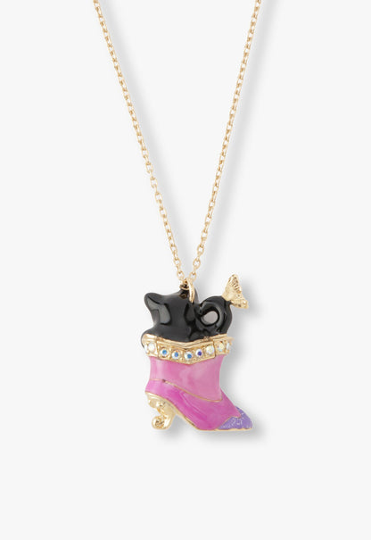 Anna Sui Mystical Cat & Butterfly Boot Necklace