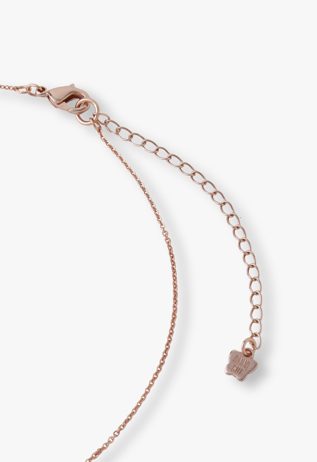 Anna Sui Pink & Lavender Butterfly Glow Necklace - Rose Gold