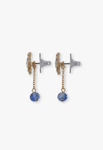 Anna Sui Aqua & Lavender Butterfly Earrings