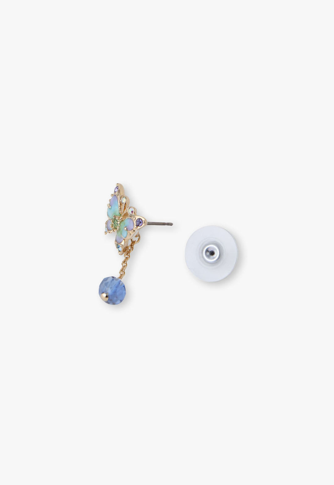 Anna Sui Aqua & Lavender Butterfly Earrings