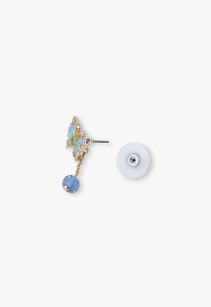 Anna Sui Aqua & Lavender Butterfly Earrings