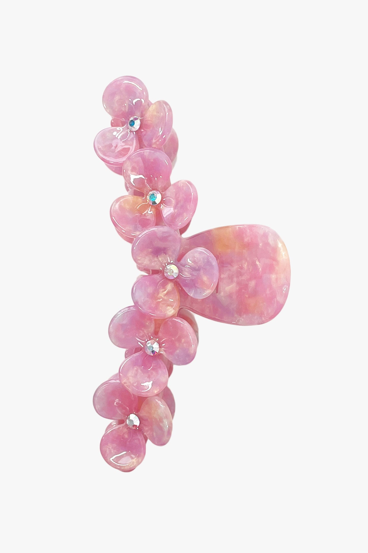 Anna Sui Gemstone Blossom Large Jaw Clip - Pink