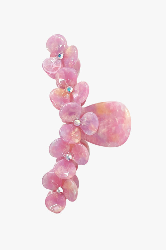 Anna Sui Gemstone Blossom Large Jaw Clip - Pink