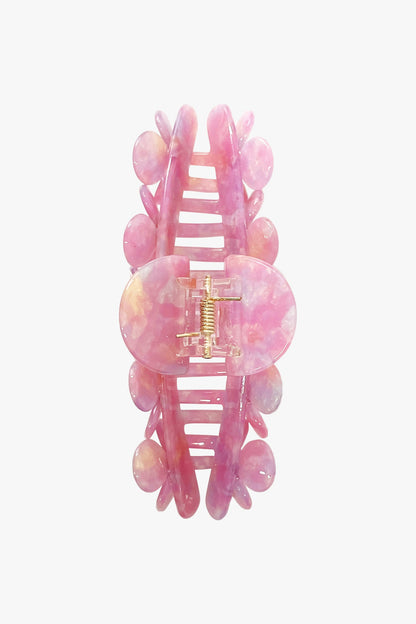 Anna Sui Gemstone Blossom Large Jaw Clip - Pink