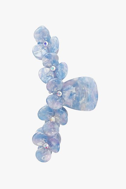 Anna Sui Gemstone Blossom Large Jaw Clip - Blue