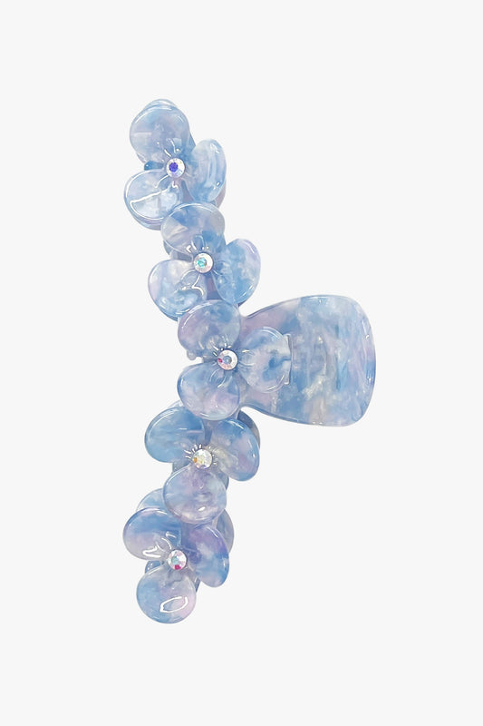 Anna Sui Gemstone Blossom Large Jaw Clip - Blue
