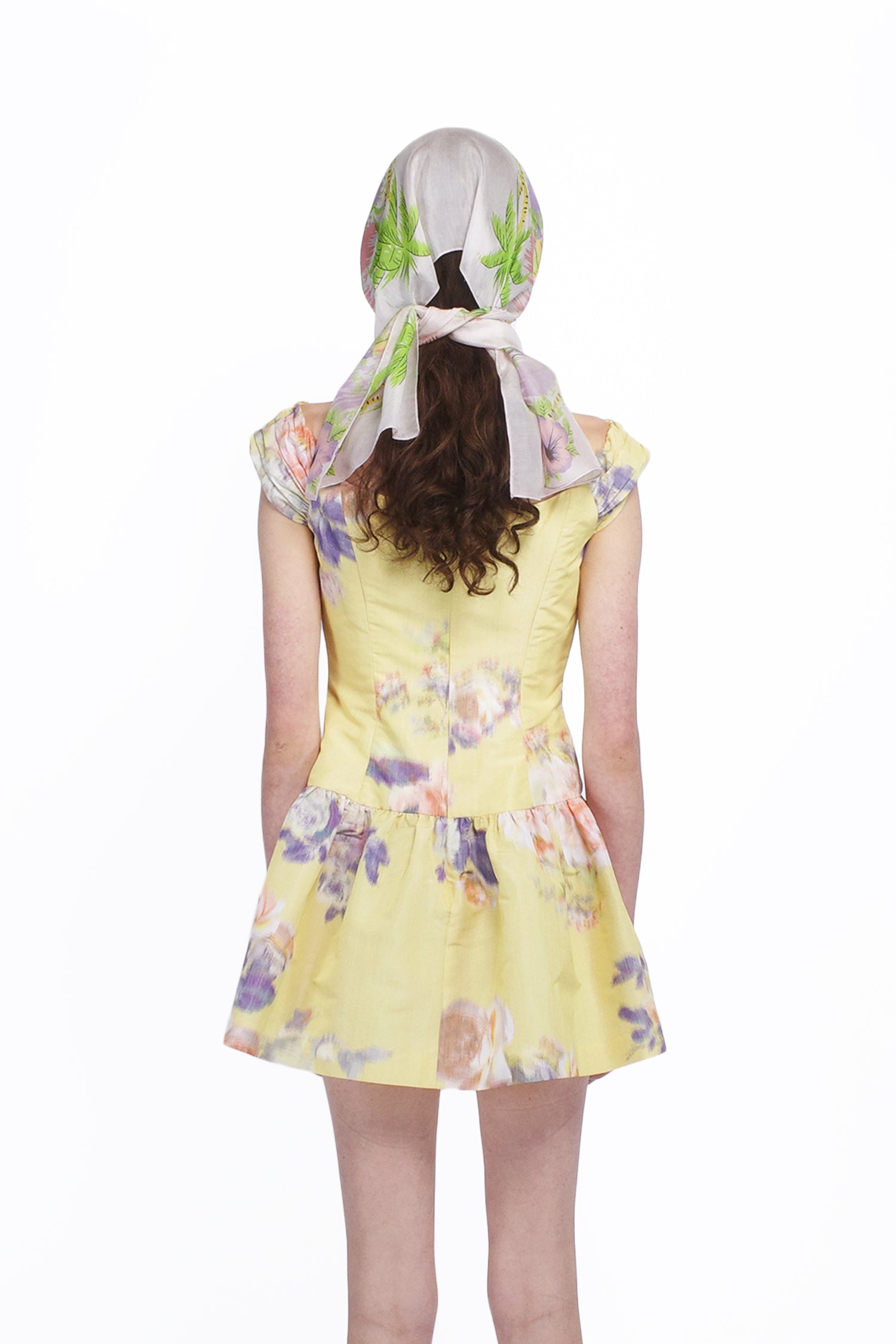 Anna Sui Cabbage Rose Taffeta Sweetheart Dress