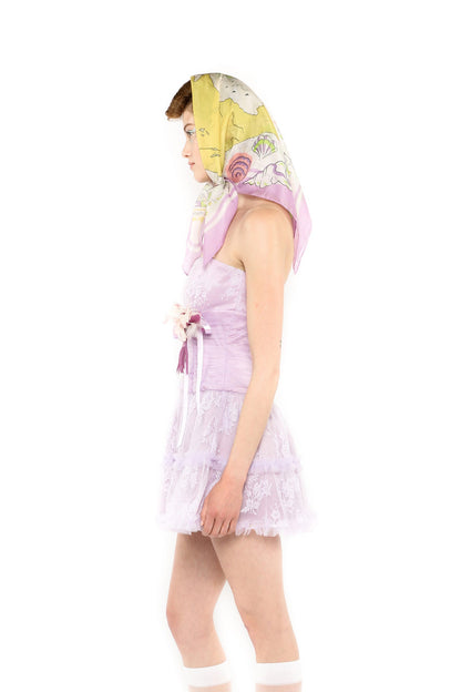 Anna Sui Party Girl Strapless Tulle and Lace Dress