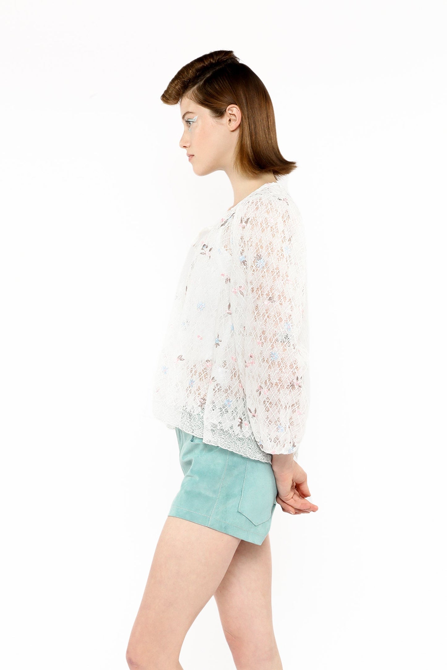 Anna Sui Embroidered Lacey Trellis Blouse
