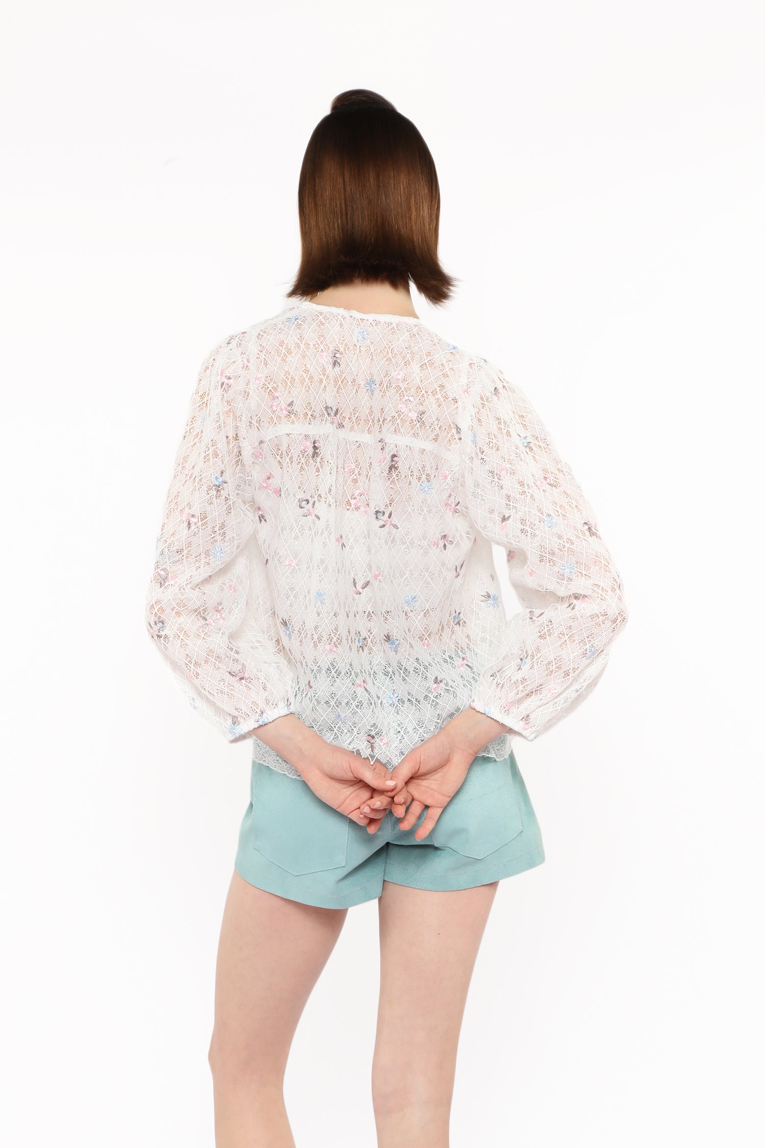 Anna Sui Embroidered Lacey Trellis Blouse