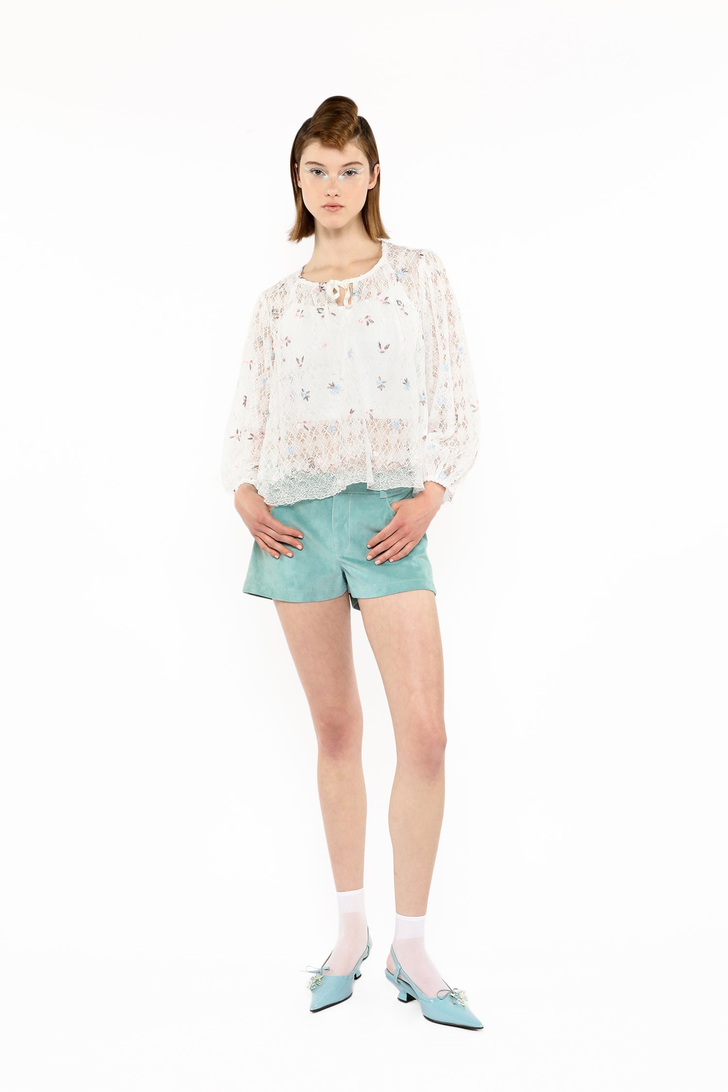Anna Sui Embroidered Lacey Trellis Blouse