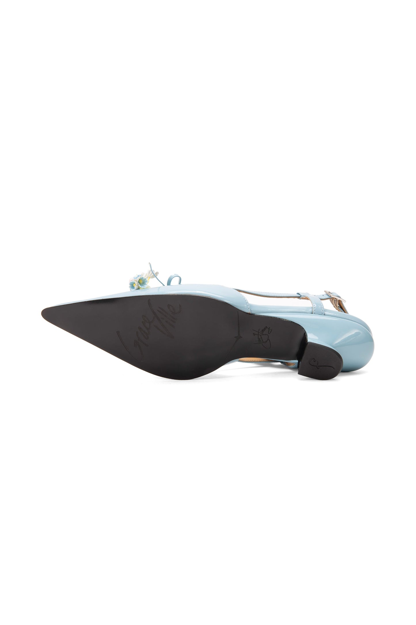 Anna Sui John Fluevog x Anna Sui Slingback Heels - Blue