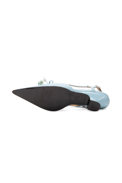 Anna Sui John Fluevog x Anna Sui Slingback Heels - Blue