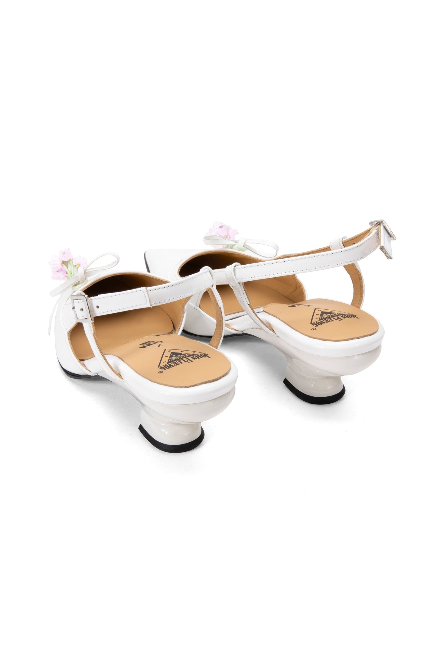 Anna Sui John Fluevog x Anna Sui Slingback Heels - White