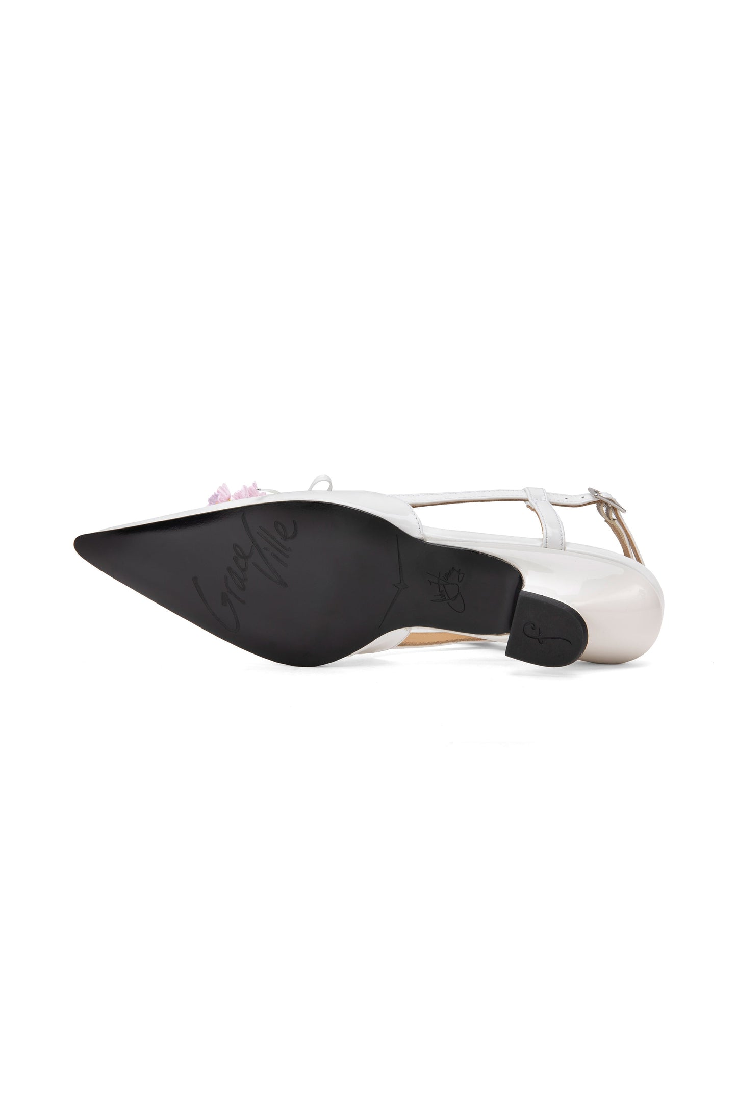 Anna Sui John Fluevog x Anna Sui Slingback Heels - White