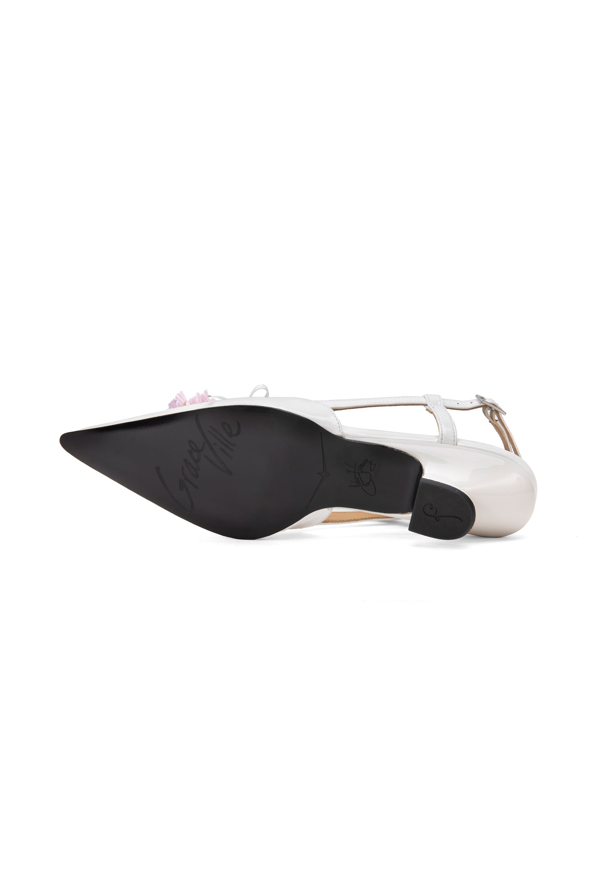 Anna Sui John Fluevog x Anna Sui Slingback Heels - White