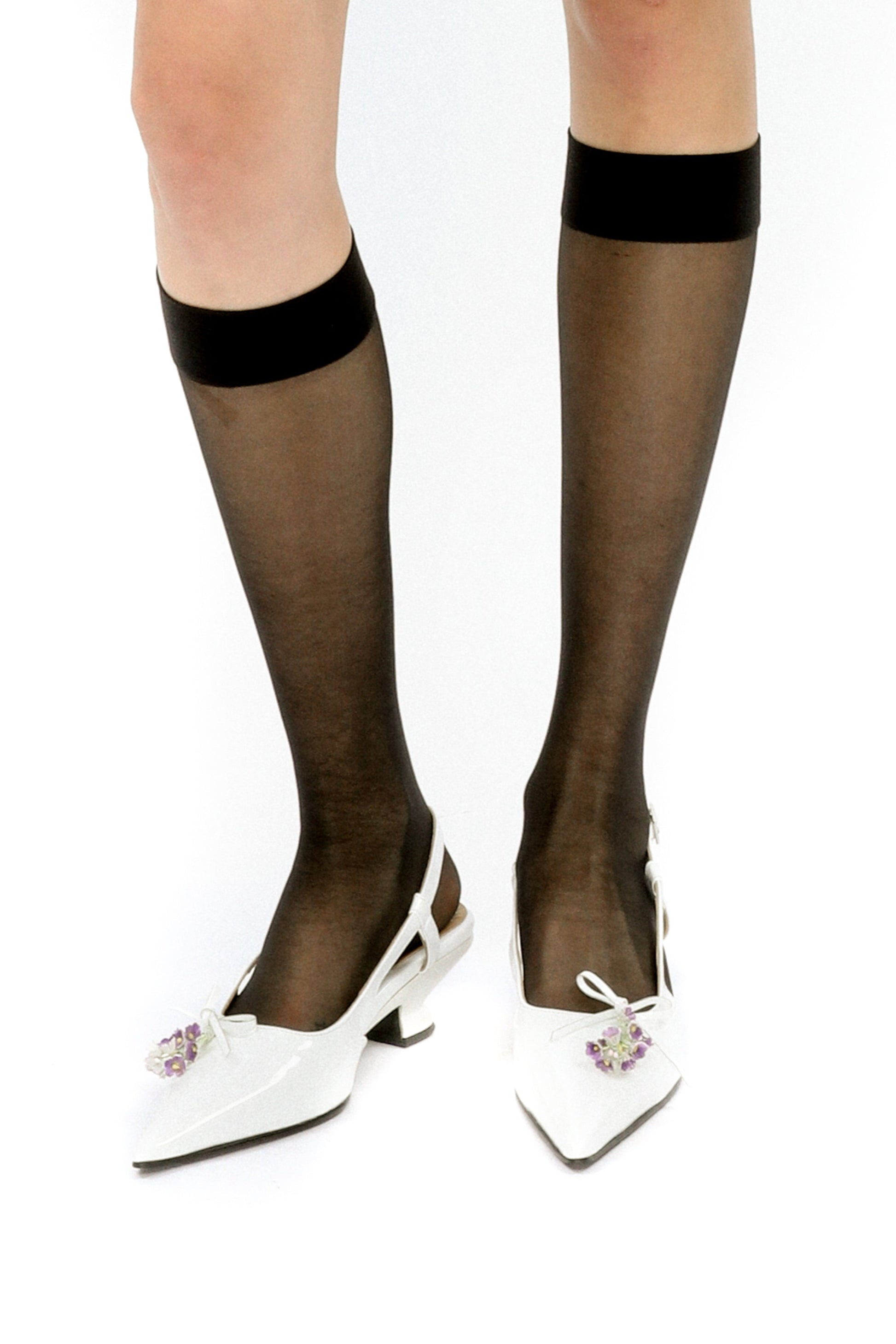 Anna Sui John Fluevog x Anna Sui Slingback Heels - White