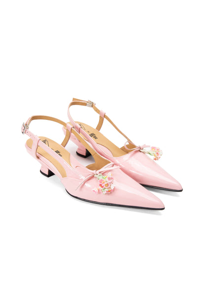 Anna Sui John Fluevog x Anna Sui Slingback Heels - Pink