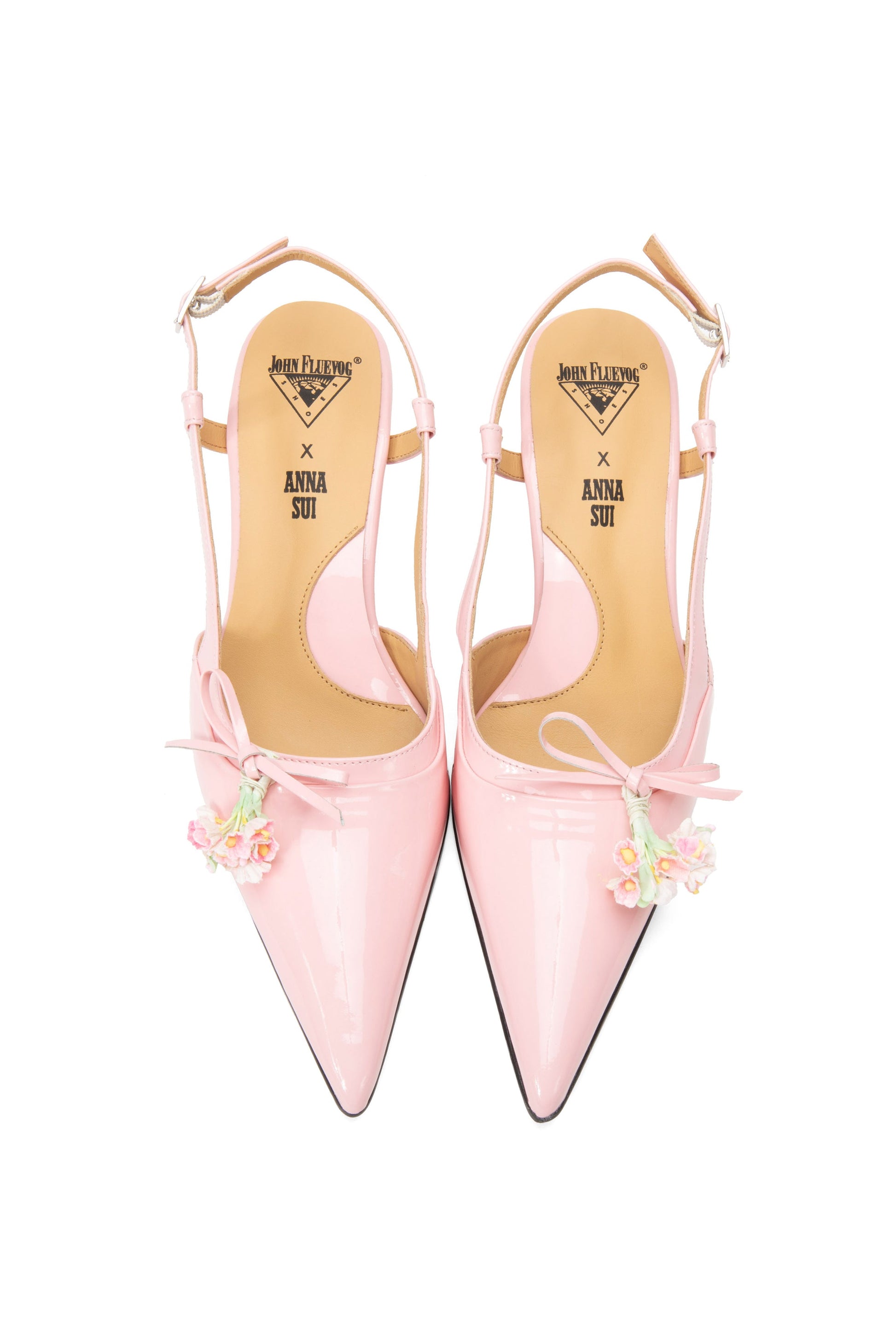 Anna Sui John Fluevog x Anna Sui Slingback Heels - Pink