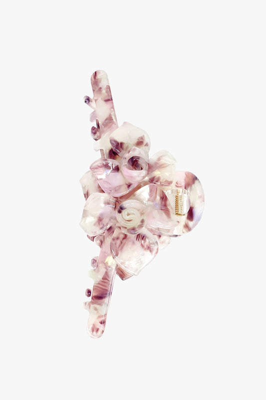 Anna Sui Double Flower Large Jaw Clip - Lavender