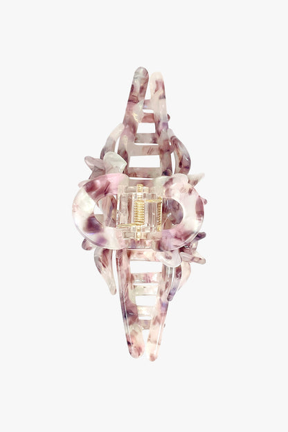 Anna Sui Double Flower Large Jaw Clip - Lavender