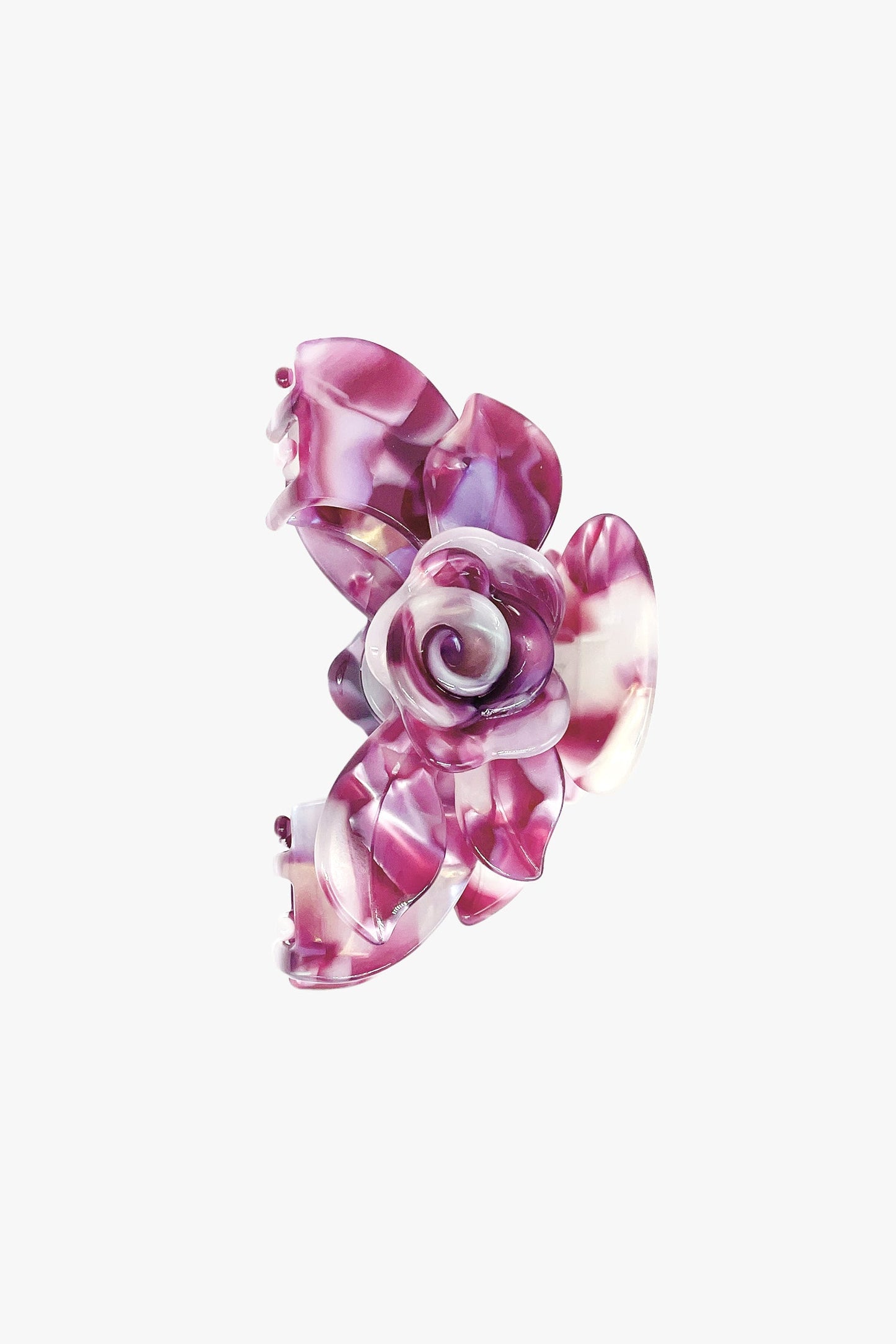 Anna Sui Rose Petal Bar Large Jaw Clip- Purple