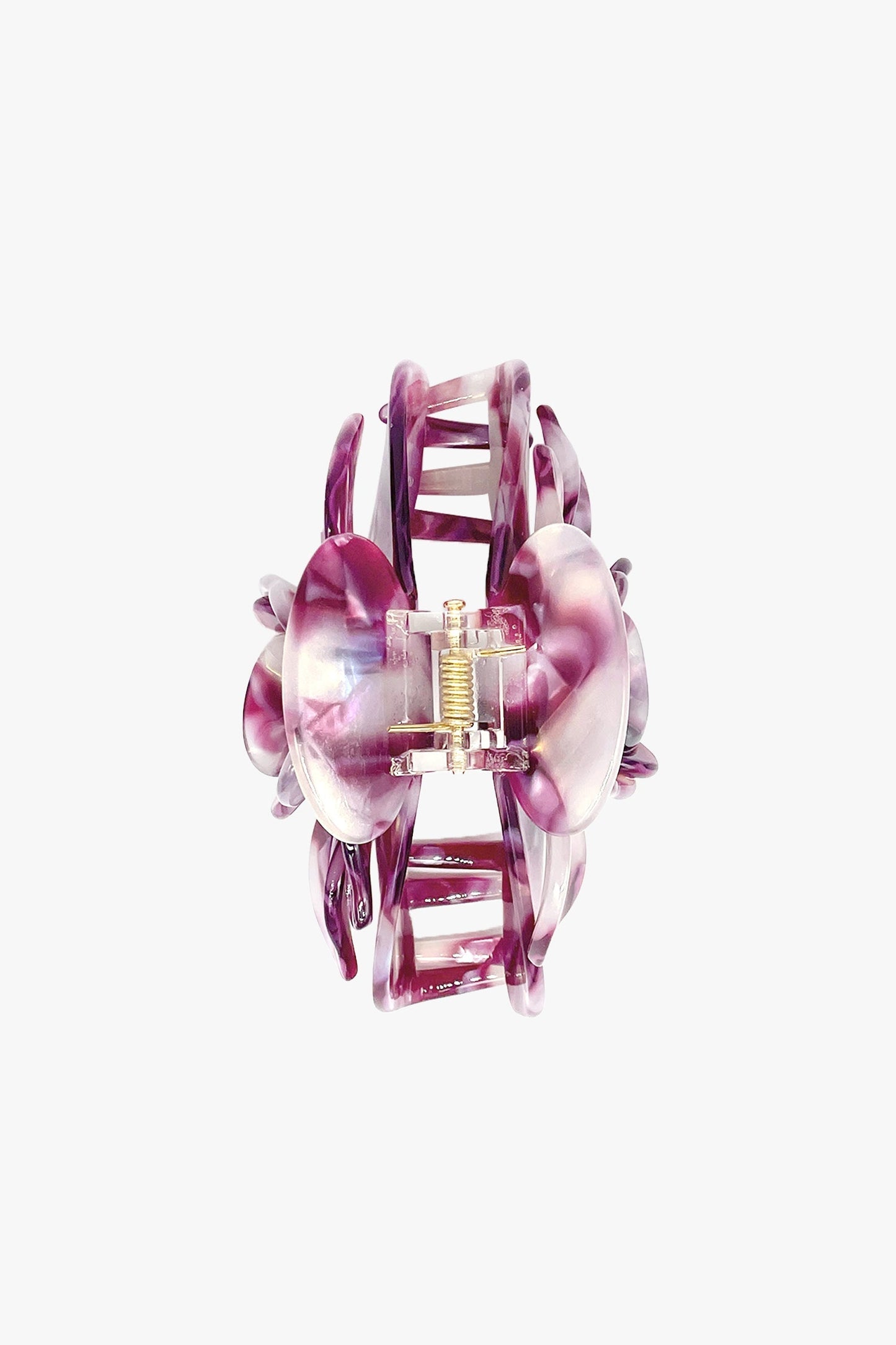 Anna Sui Rose Petal Bar Large Jaw Clip- Purple