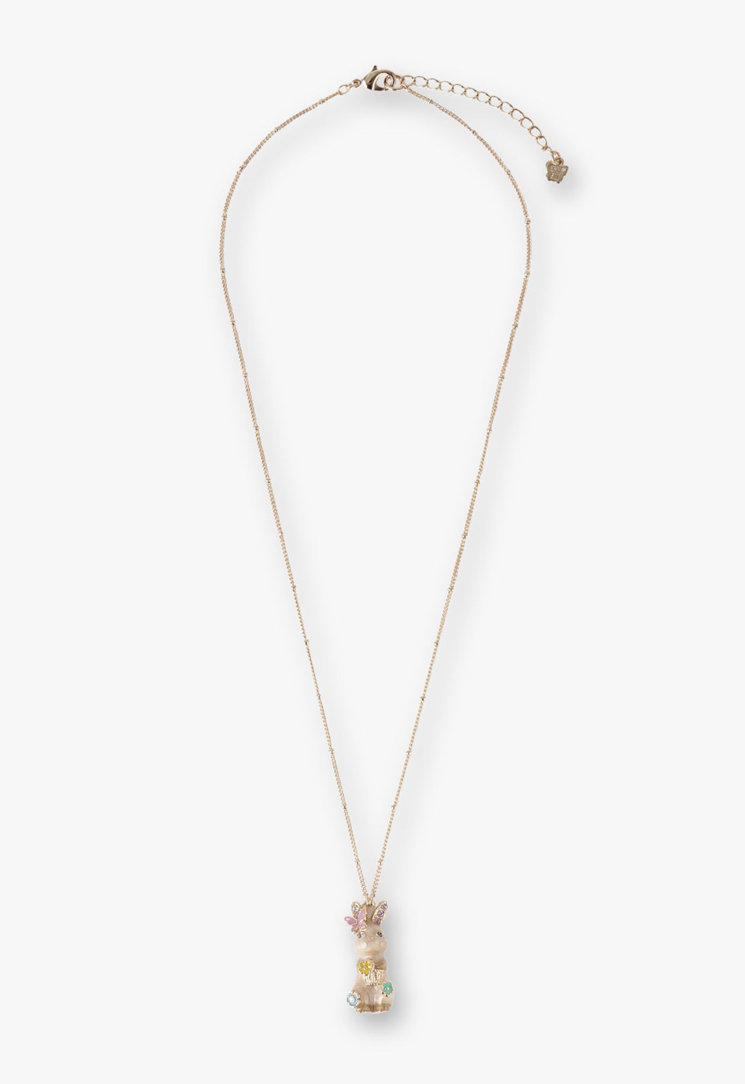 Anna Sui Pastel Bunny Charm Necklace