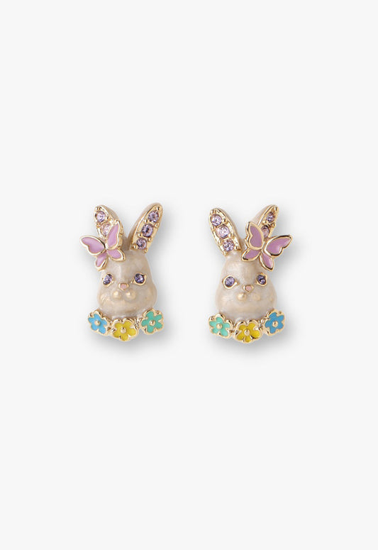 Anna Sui Pastel Bunny Stud Earrings