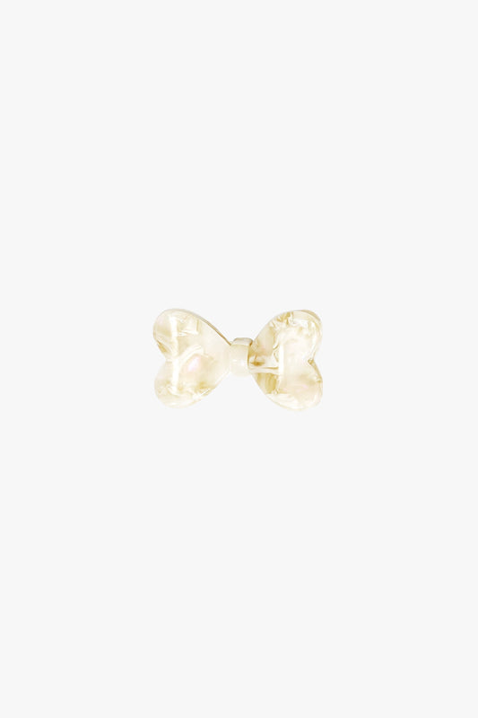 Anna Sui Love Puff Bow Side Clamp- Ivory