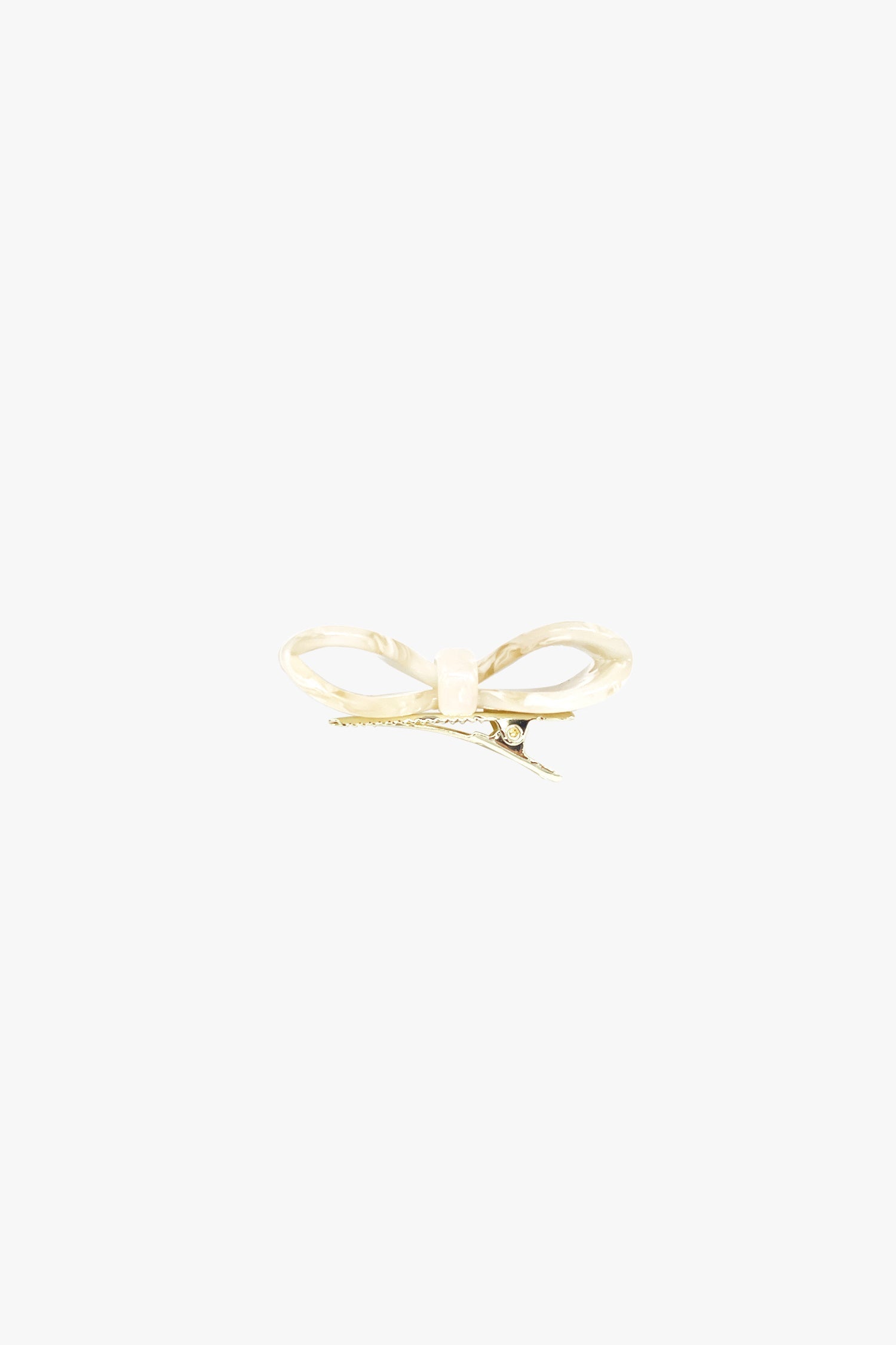 Anna Sui Love Puff Bow Side Clamp- Ivory