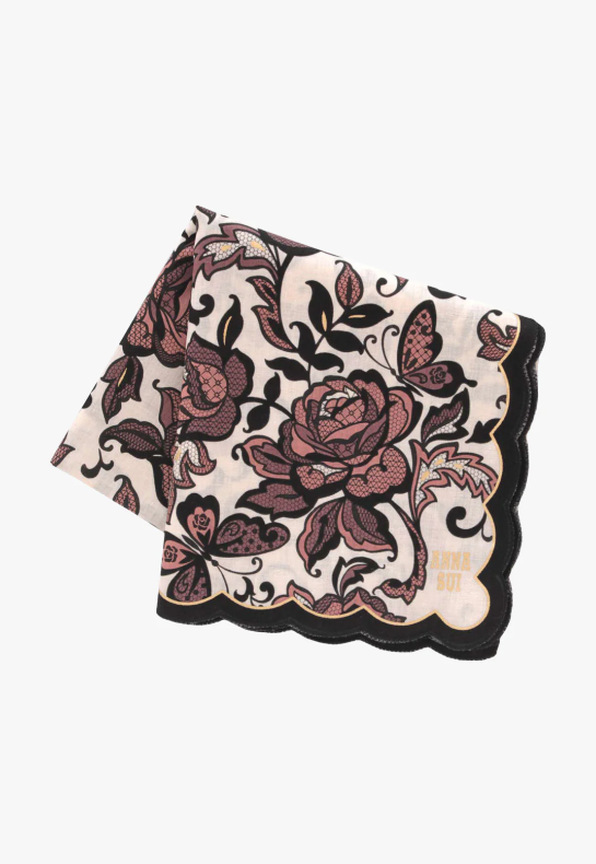 Anna Sui Butterfly Garden Handkerchief