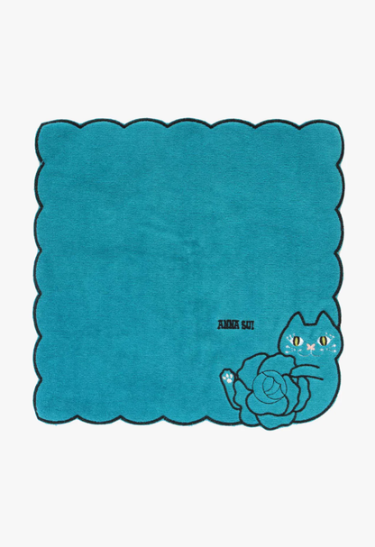 Anna Sui Cat Embroidery Rose Washcloth
